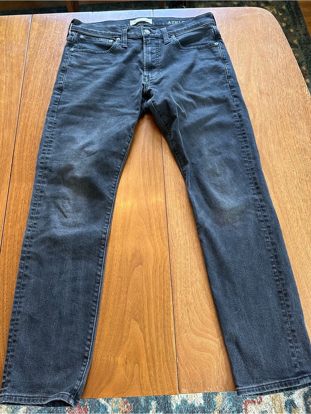 Men's Dark Gray Athletic Slim Jeans